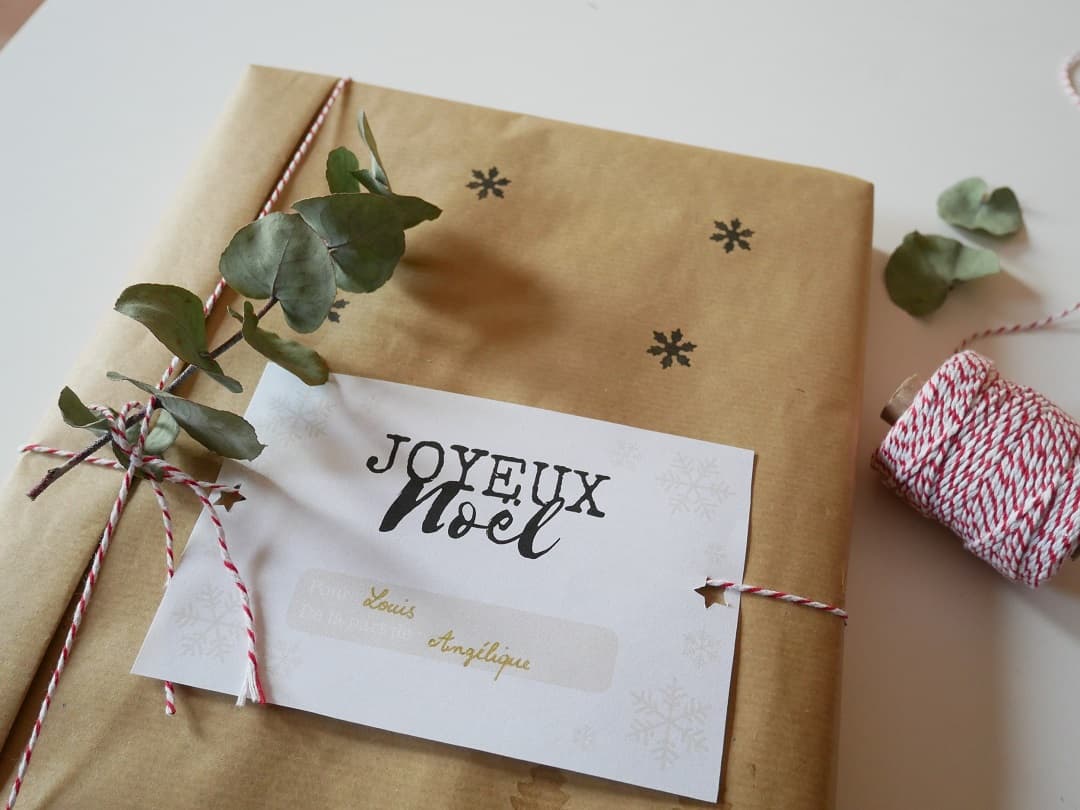 Emballage personnalisé pour cadeau de noel